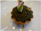 caviar and crab tart